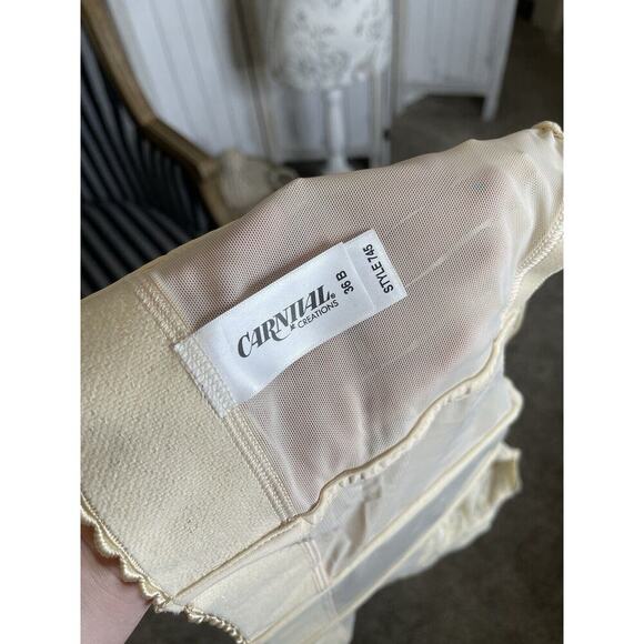 Carnival Peach Hook Loop Corset Bustier Lingerie Lace Size 36B - Picture 3 of 6